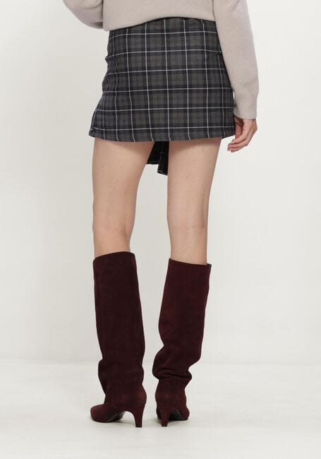 Donkergrijze JOHNY Minirok VALERIE SHORT CASHWOOL ROLLNECK STRIPES - large