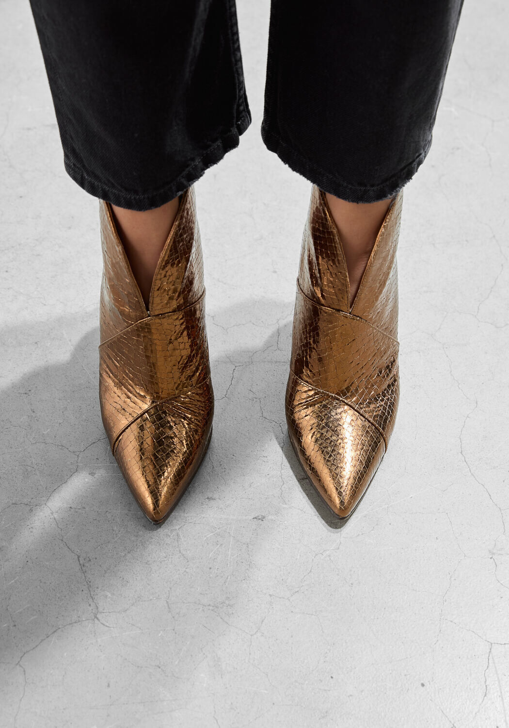 Gouden TORAL Enkellaarsjes 12601 MET - large