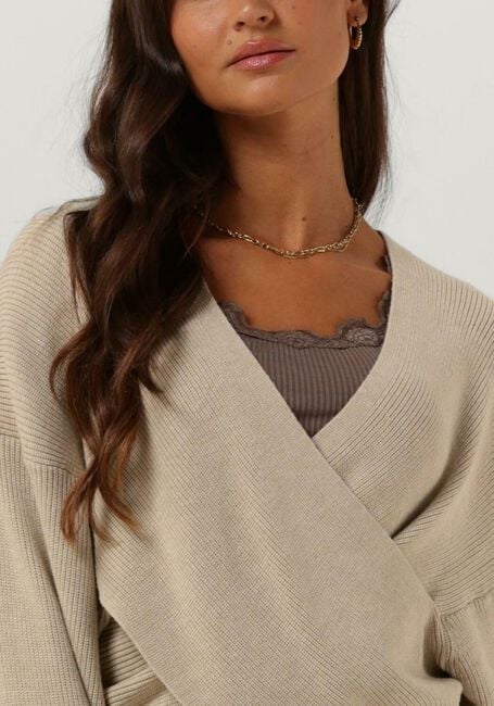 Taupe ROSEMUNDE Top BABETTE SILK TOP W/ LACE - large