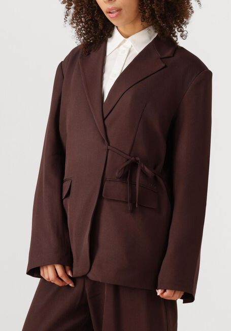 Bruine OLAF HUSSEIN Blazers TIE DETAIL TAILORED BLAZER - large