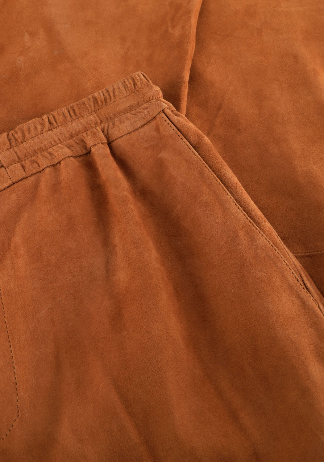 Cognac IBANA Wijde broek PANNA SUEDE - large