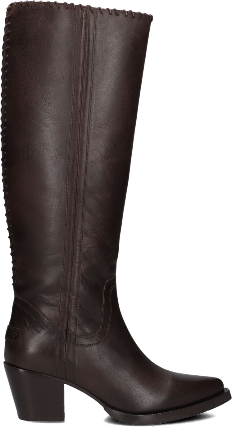 Shabbies Hoge Laarzen Dames Jaymie Tuba, Maat: 42, Materiaal: Leer, Kleur: Bruin