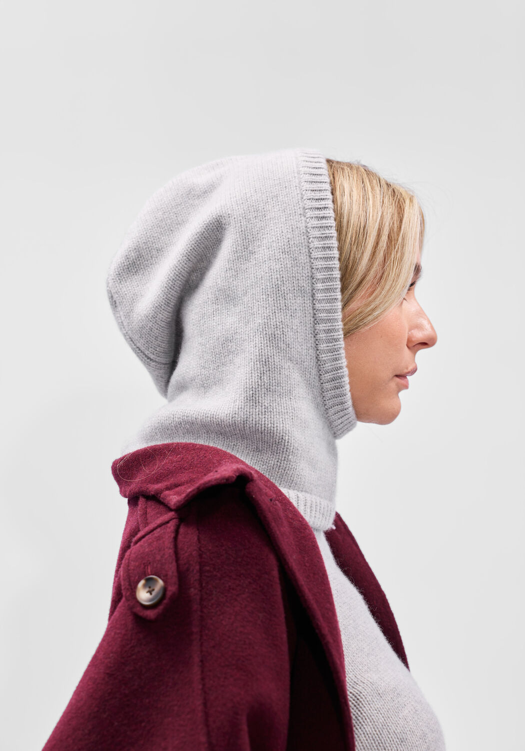 Lichtgrijze LISA YANG Muts ASTRI BALACLAVA - large