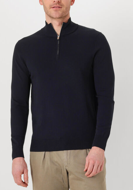 Donkerblauwe PROFUOMO Trui HALF ZIP LUXURY BASIC - large
