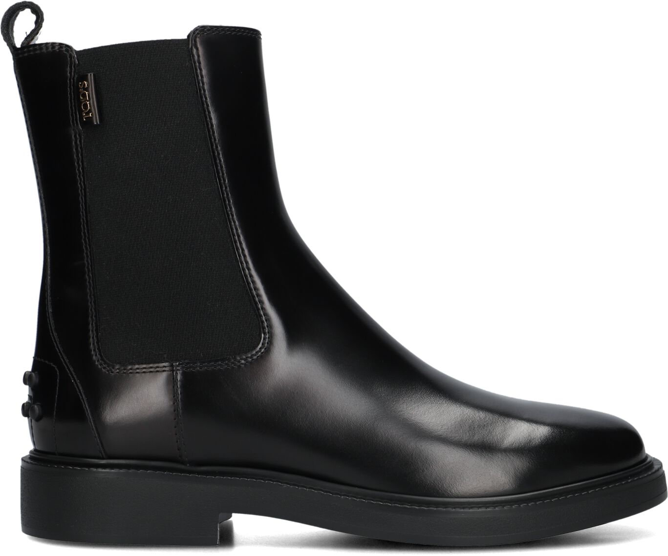 Tod's Chelsea Boots Dames Led Chelseabooty, Maat: 39, Materiaal: Leer, Kleur: Zwart