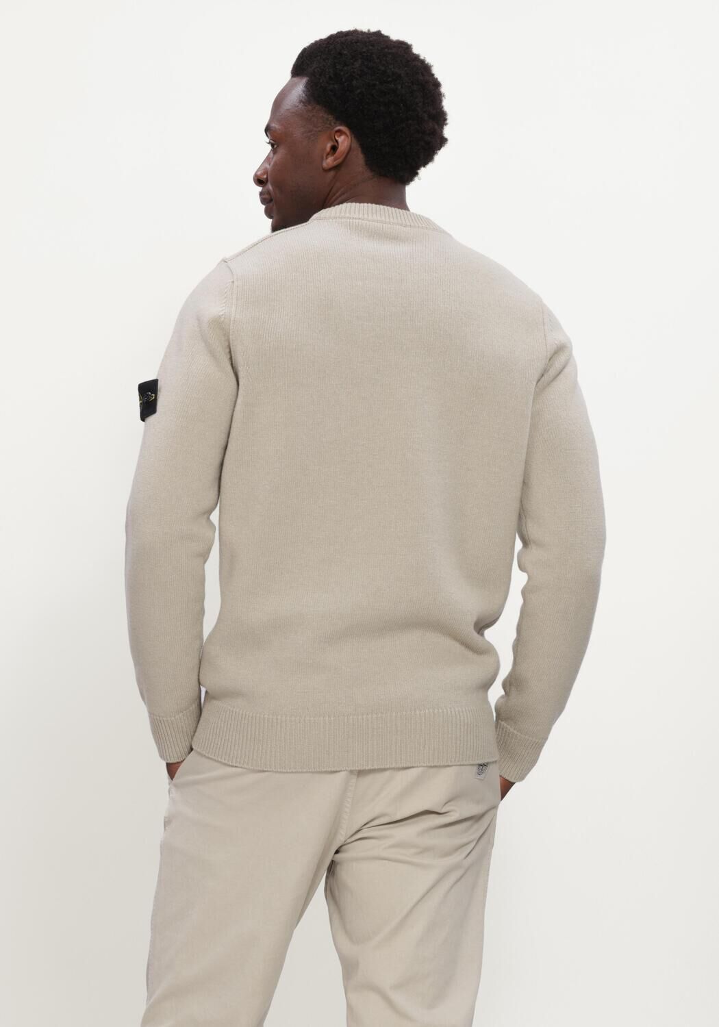 Beige STONE ISLAND Trui CREW NECK S00A3 - large