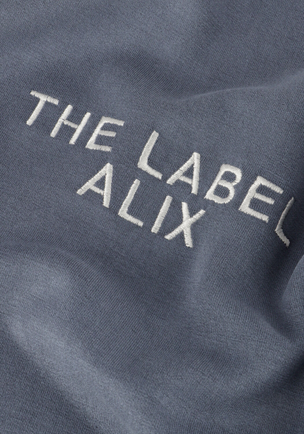 Grijze ALIX THE LABEL T-shirt LADIES KNITTED FLOWY CROPPED TSHIRT - large