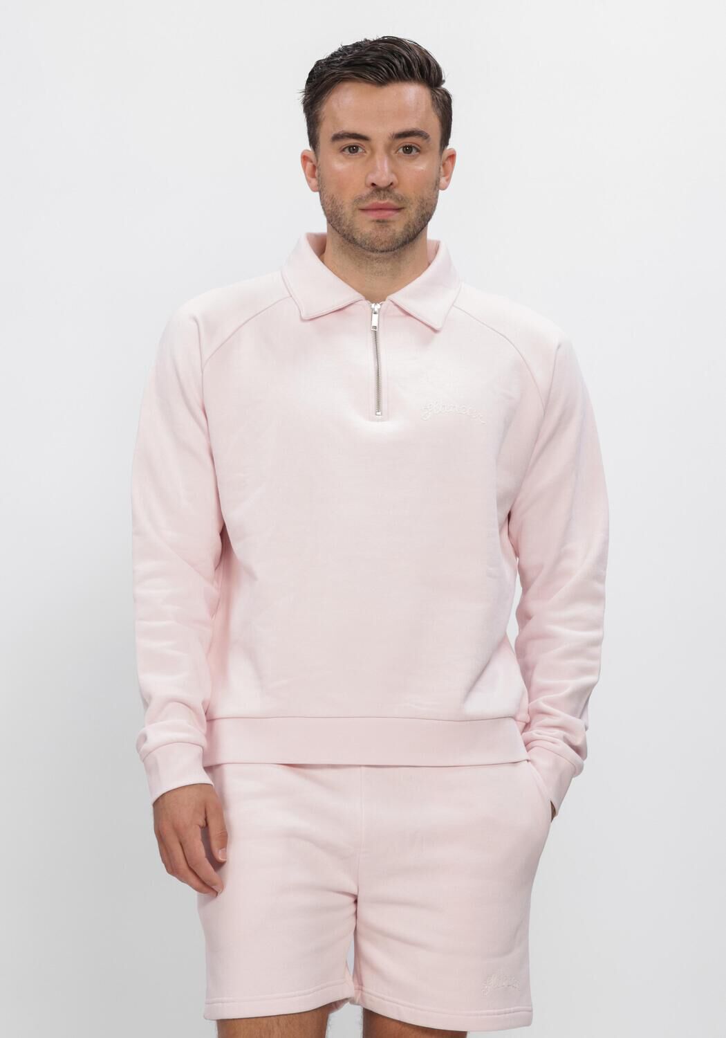 Lichtroze FLANEUR Sweater SIGNATURE RAGLAN  HALFZIP - large