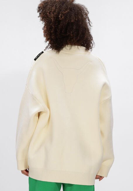 Ecru ALIX THE LABEL Vest LADIES KNITTED HEAVY CARDIGAN - large