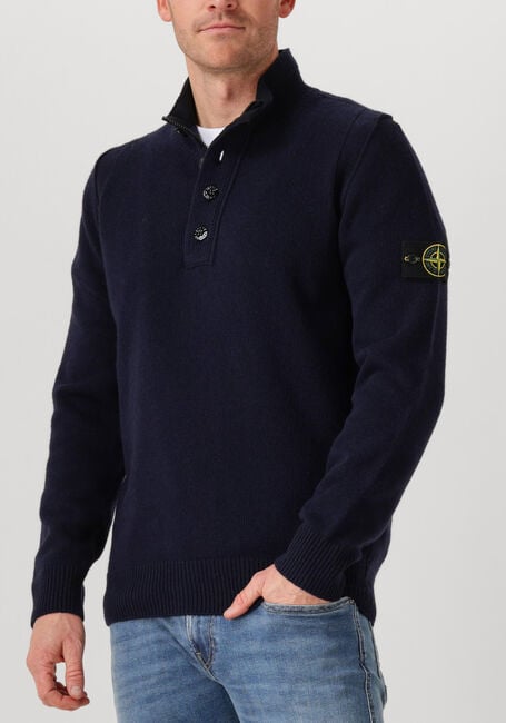Donkerblauwe STONE ISLAND Trui LS POLO - large
