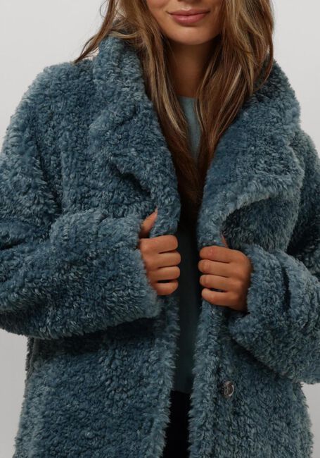Blauwe BEAUMONT Faux fur jas SASHA - large