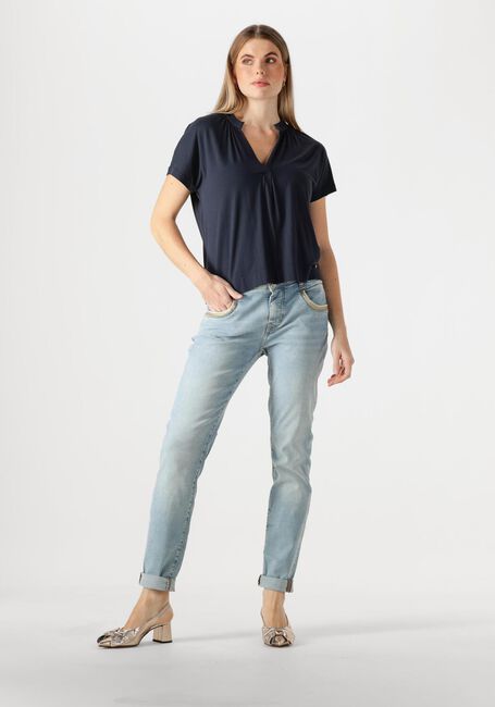 Donkerblauwe MOS MOSH Top SHIRA TEE - large