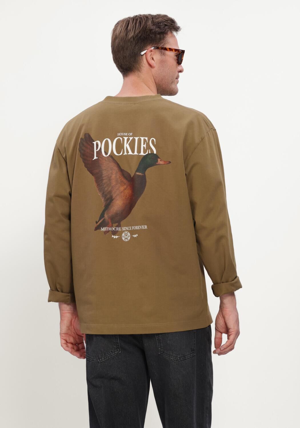 Groene POCKIES T-shirt DUCK LS - large