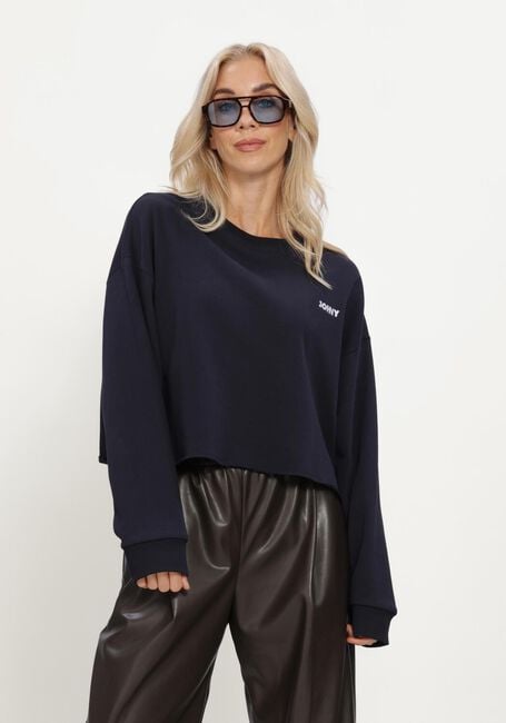 Donkerblauwe JOHNY Sweater DERRO JERSEY SWEATER - large