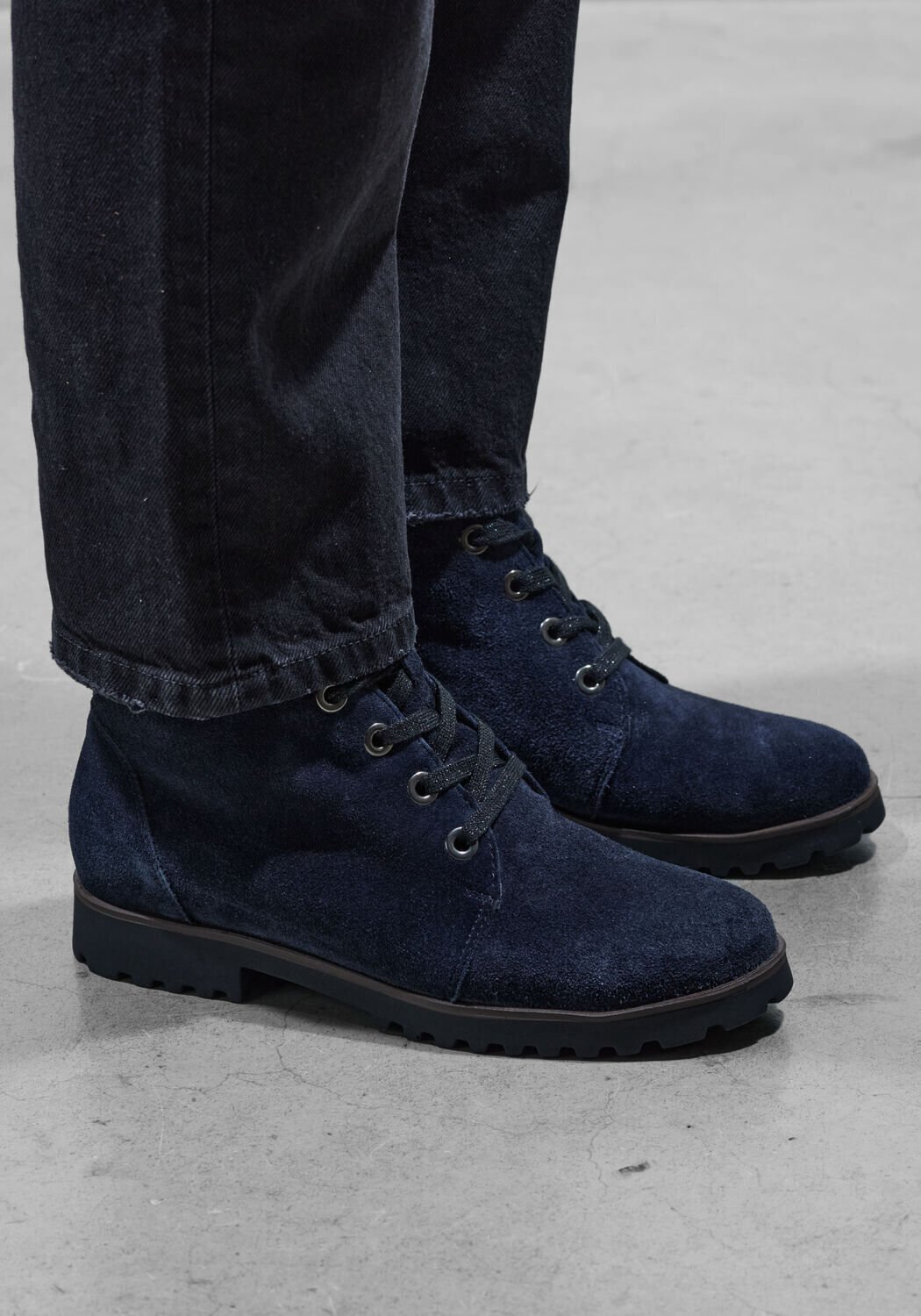 Blauwe WALDLAUFER Veterboots H ELISA - large