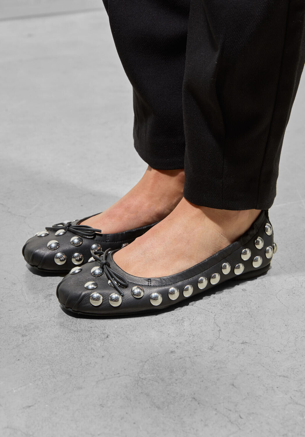 Zwarte HOGAN Ballerina's H684 BALLERINA BORCHIE - large