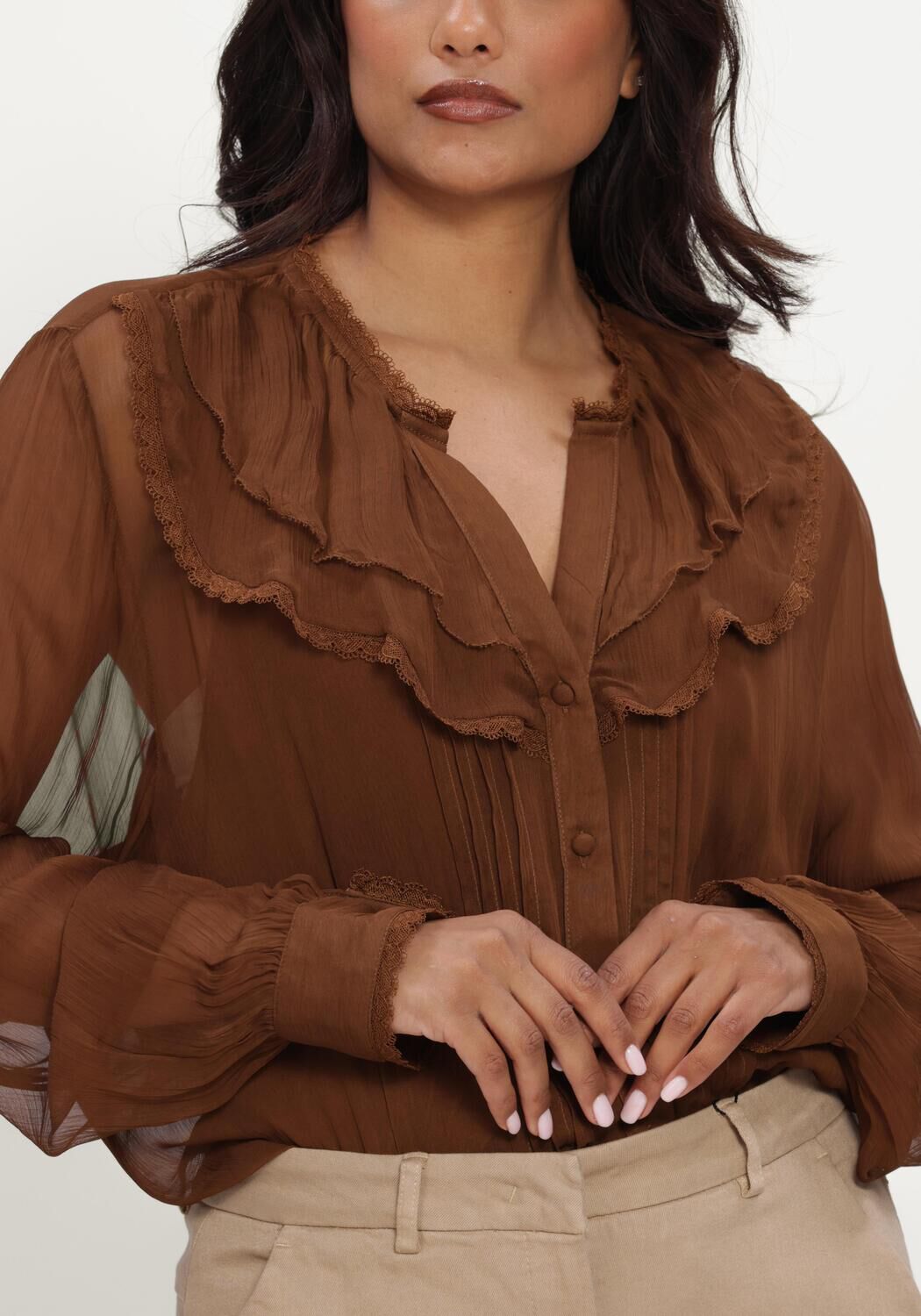 Bruine RIANI Blouses BLUSE - large