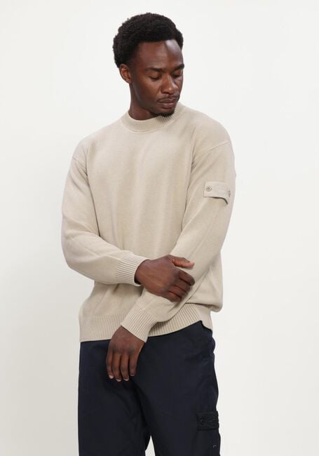 Beige STONE ISLAND Trui CREW NECK S00FA - large