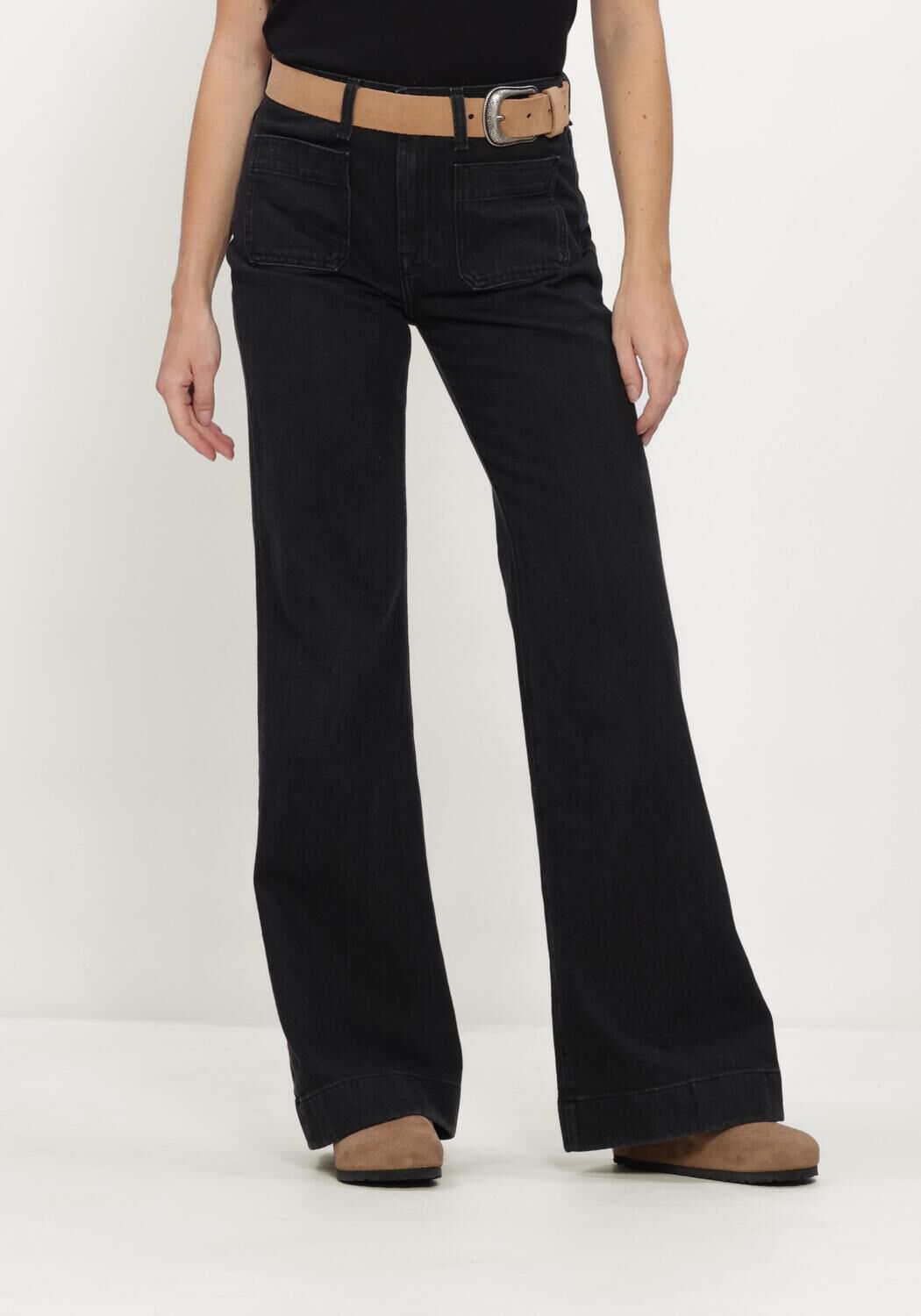 7 For All Mankind 7 for all Mankind Mom Jeans Dames Modern Dojo Heavy Rain With Patch Pockets