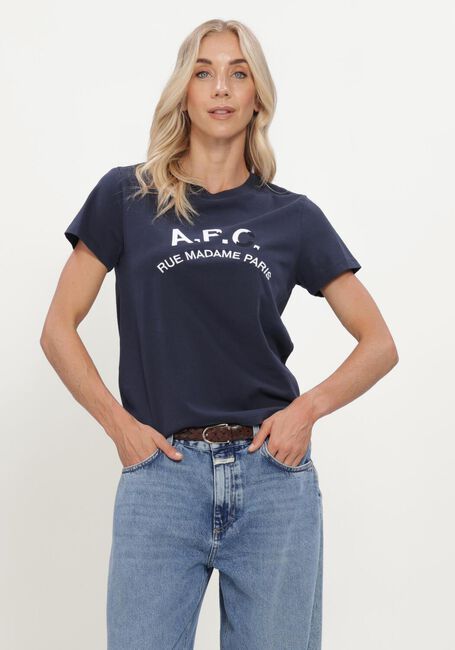 Blauwe APC T-shirt T-SHIRT APC VINTAGE - large