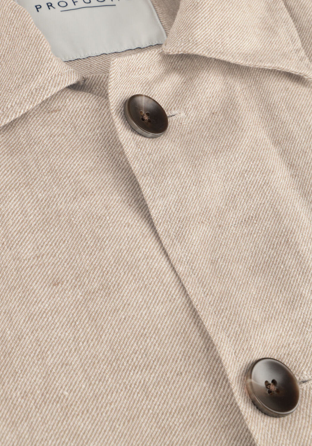 Beige PROFUOMO Overshirt OVERSHIRT CO/LINEN BEIGE - large
