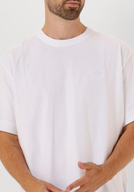 Witte CANADA GOOSE T-shirt GLADSTONE T SHIRT EMBROIDERED DISC - large