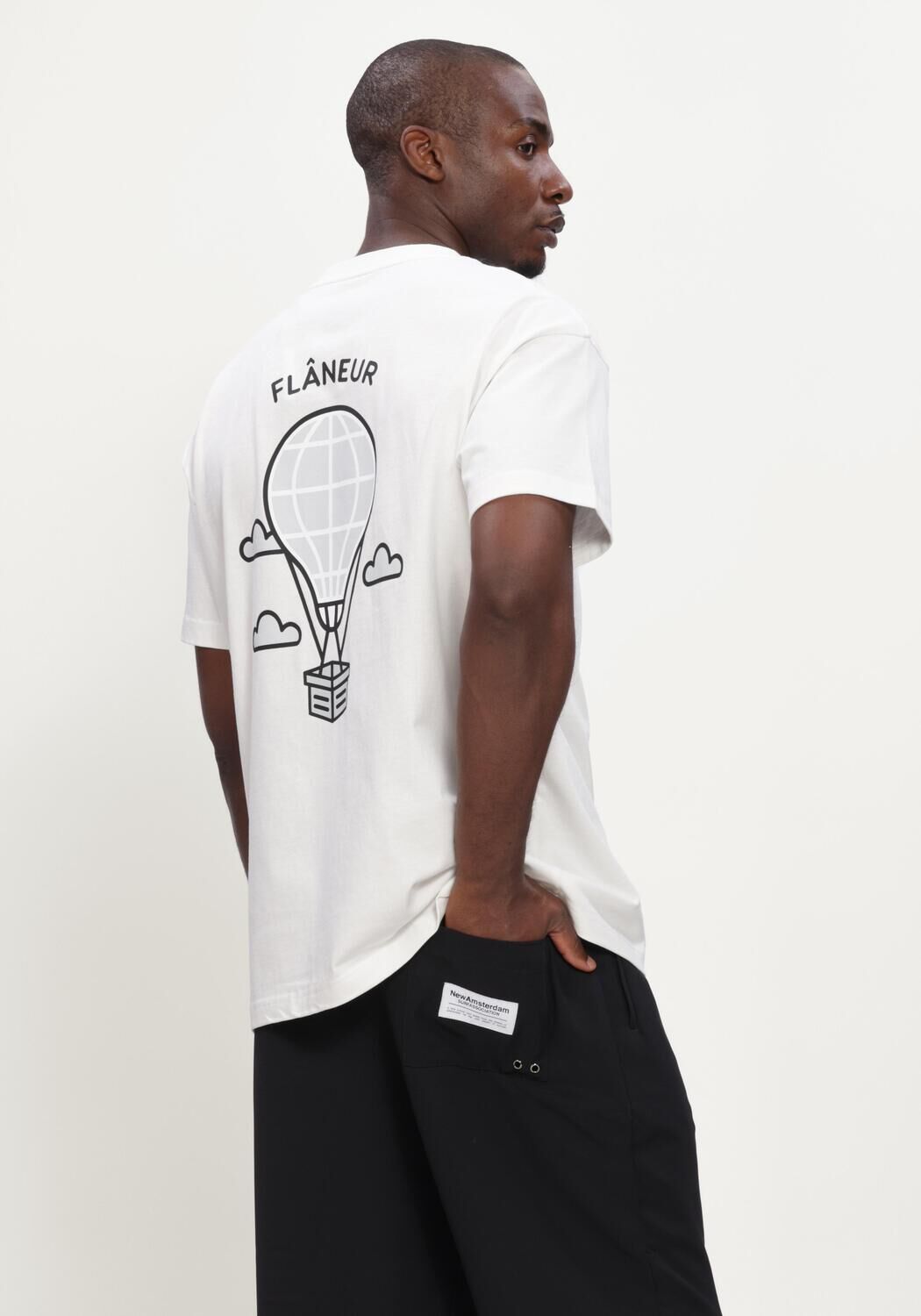 Witte FLANEUR T-shirt BALLOON T-SHIRT - large