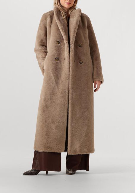 Beige IBANA Faux fur jas CAMIA - large