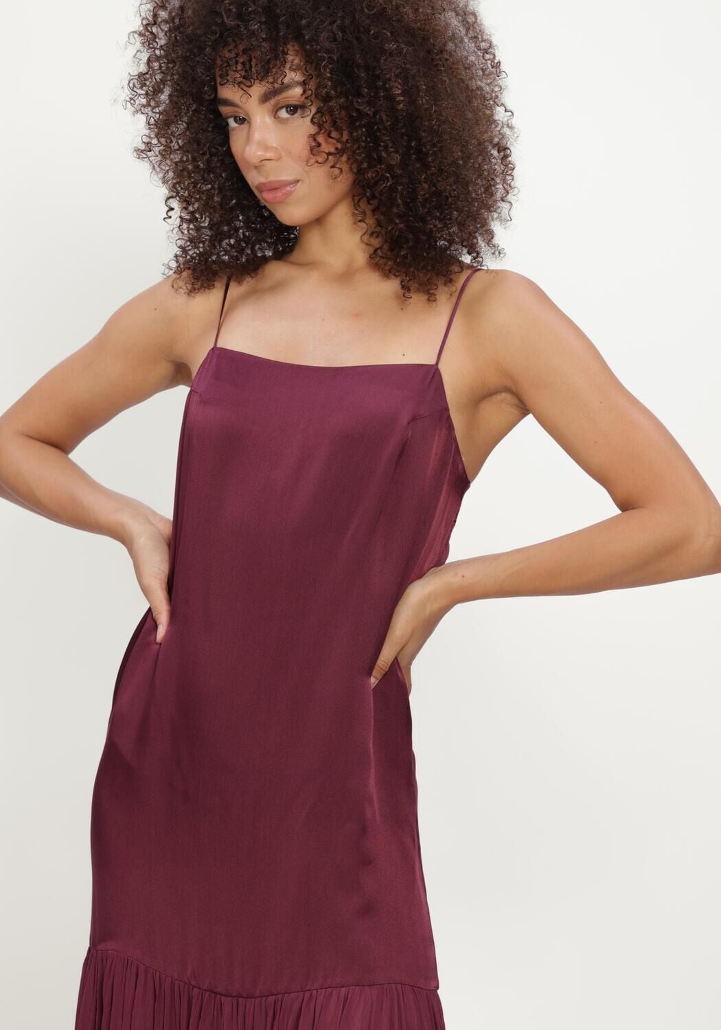 Bordeaux ANINE BING Maxi jurk CLEMENTINE DRESS - large