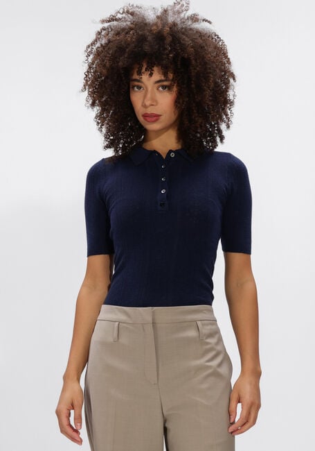 Donkerblauwe HERSKIND Blouses CYENNA KNIT BLOUSE - large