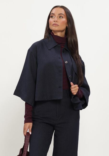 Donkerblauwe RUBY TUESDAY Jassen CLENDEAU PONCHO SHIRT TOP - large