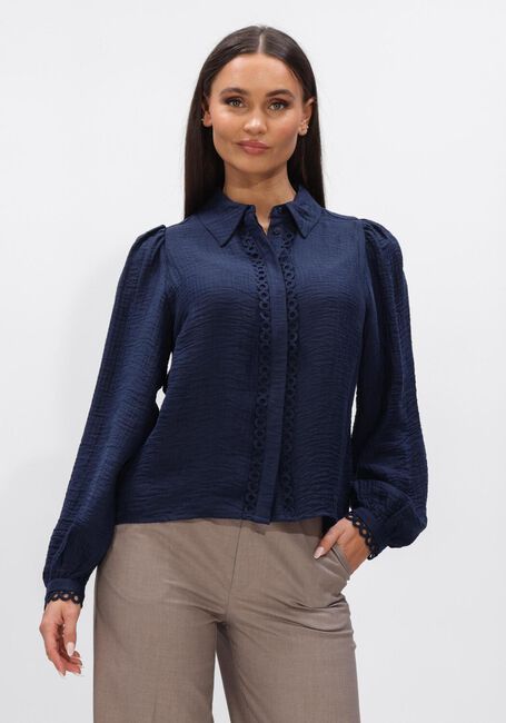 Donkerblauwe CO'COUTURE Top TASSY LACE SHIRT - large
