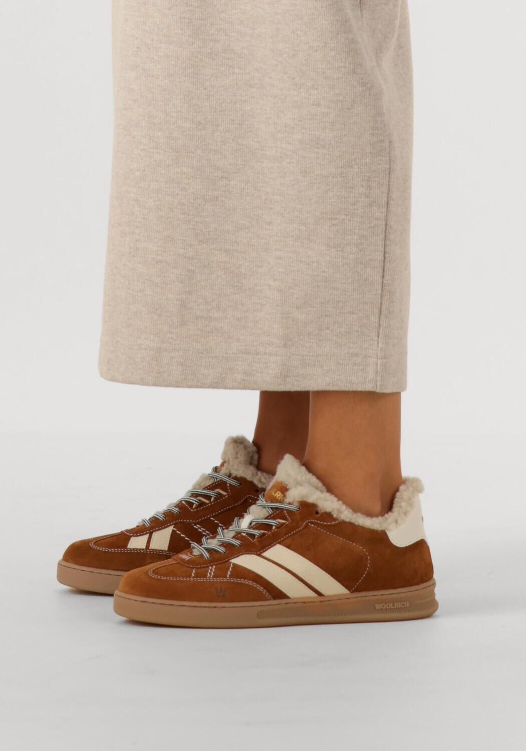 Bruine WOOLRICH Lage sneakers DOUBLE U.T WOMEN - large