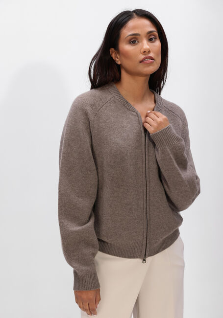 Taupe LISA YANG Vest NESSIE ZIP CARDIGAN JACKET - large