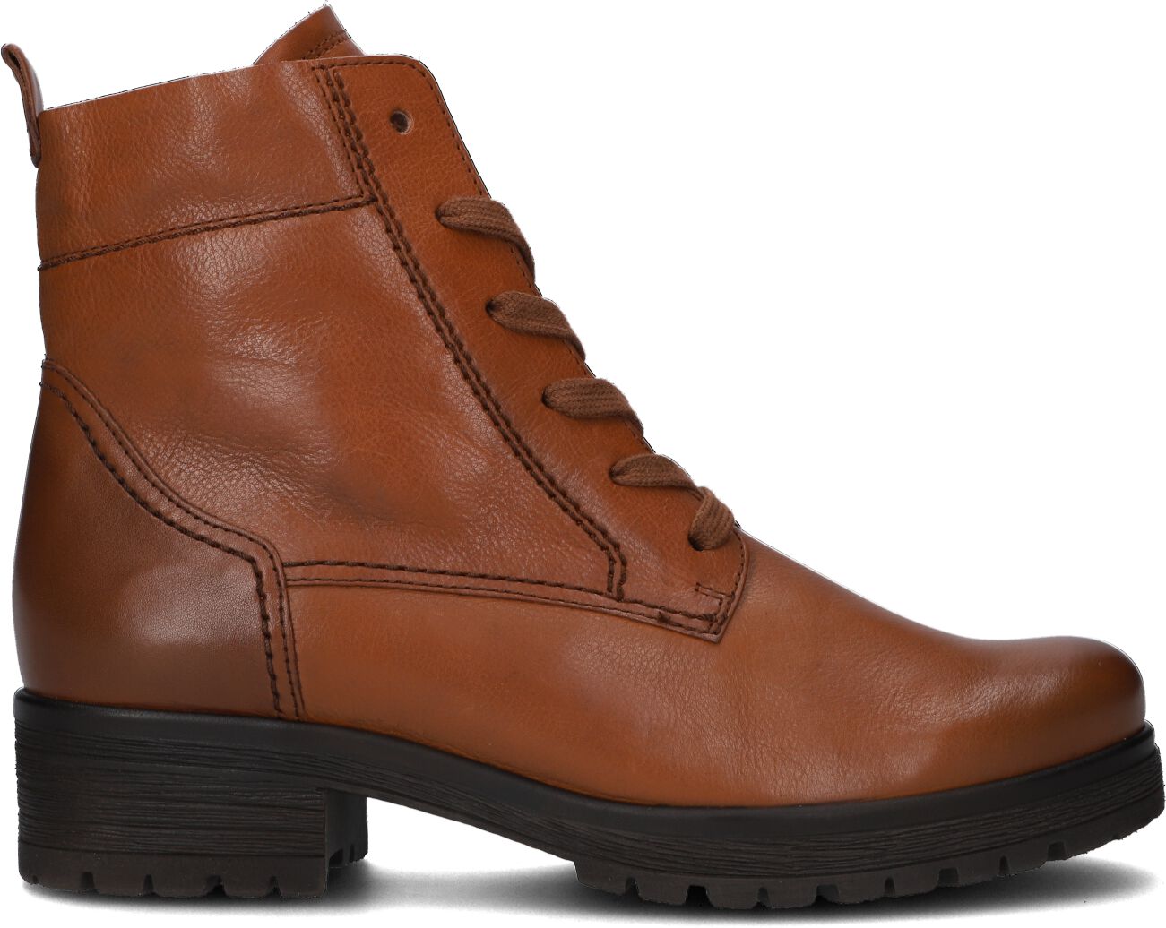 Gabor Veterboots Dames 095.1, Maat: 37,5, Materiaal: Leer, Kleur: Cognac