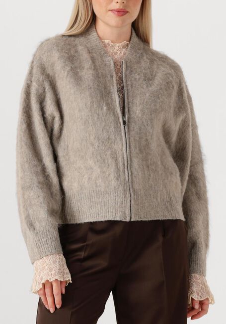 Taupe STUDIO AR Trui HARPER BRUSHED KNIT - large
