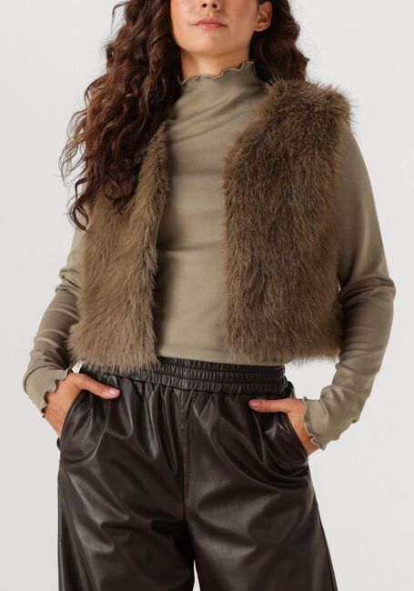 Taupe AIMEE THE LABEL Gilet ISLA - large