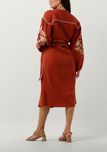 Rode STELLA FOREST Midi jurk E24RO012 - large