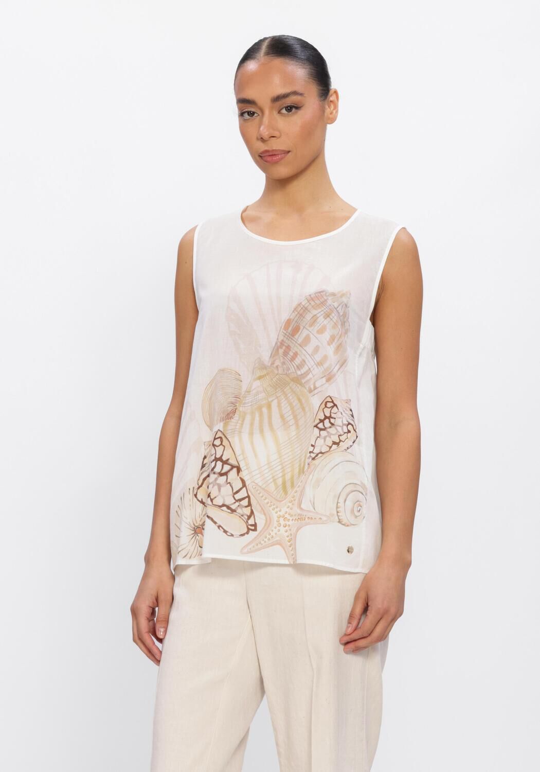 Witte MARC CAIN COLLECTION Tops & T-shirts AC 61.23 J58 - large