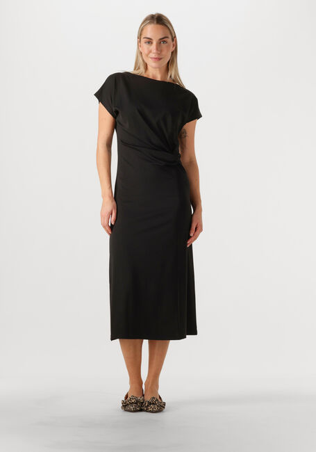 Zwarte KNIT-TED Midi jurk ZWAAN - large