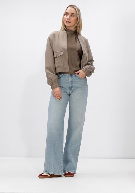 Taupe DANTE6 Blouses LORELLE SATIN BOW TOP - large