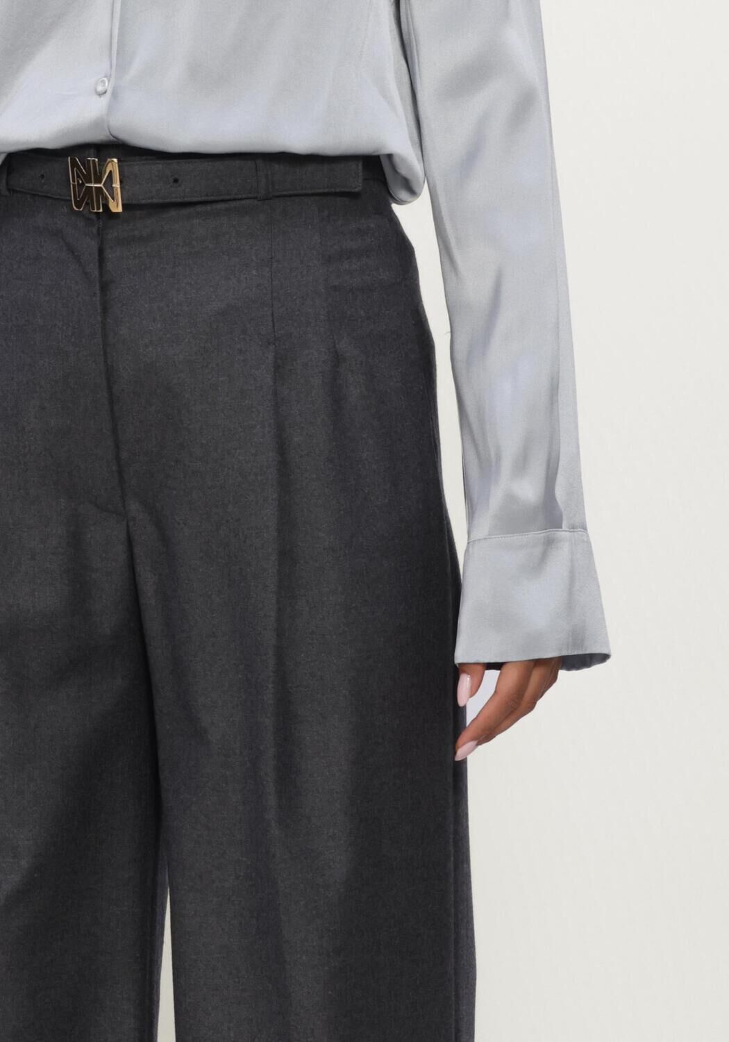 Grijze NATAN Wijde broek PANTALON AVEC CEINTURE - large