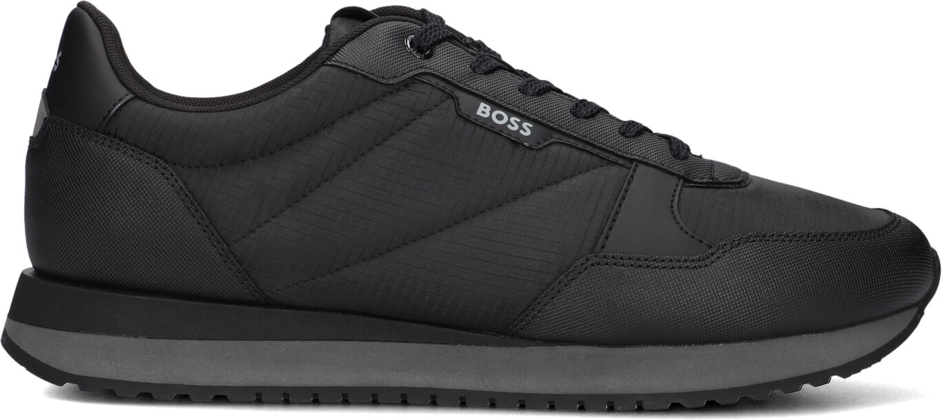 Boss Lage Sneakers Heren Kai Runn, Maat: 42, Materiaal: Leer, Kleur: Zwart