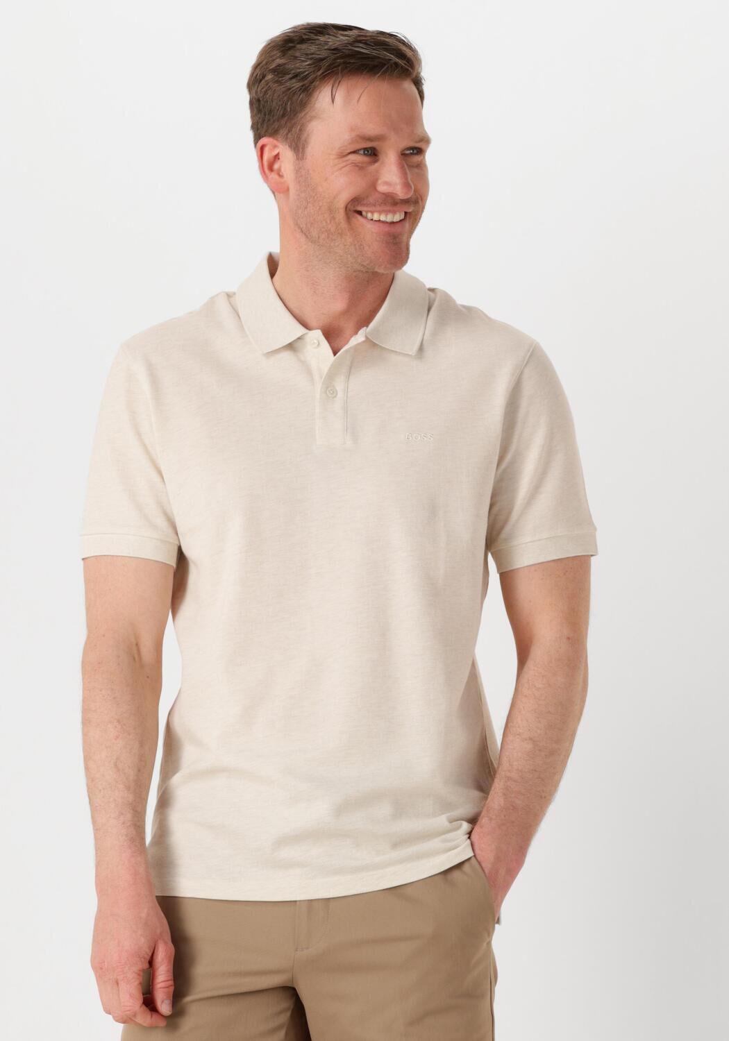 Boss Black Polo Heren Pallas, Maat: 3XL, Kleur: Gebroken wit