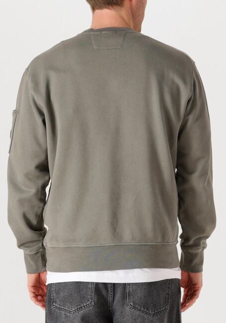 Grijze CP COMPANY Trui SWEATSHIRTS CREW NECK IN BRUSHED EMERIZED DIAGONAL FLEECE - large
