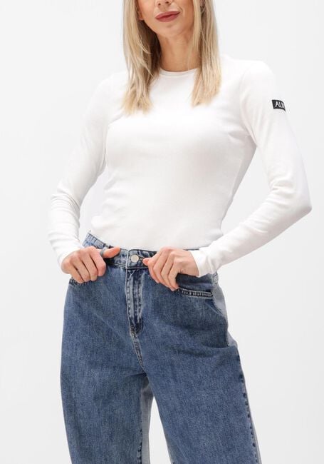 Witte ALIX THE LABEL Tops & T-shirts LADIES KNITTED LONGSLEEVE TOP - large