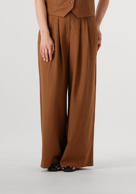 Bruine HERSKIND Wijde broek LOTUS PANTS - large