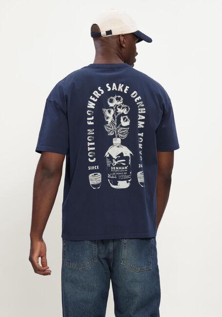 Donkerblauwe DENHAM T-shirt SAKE SS TEE - large