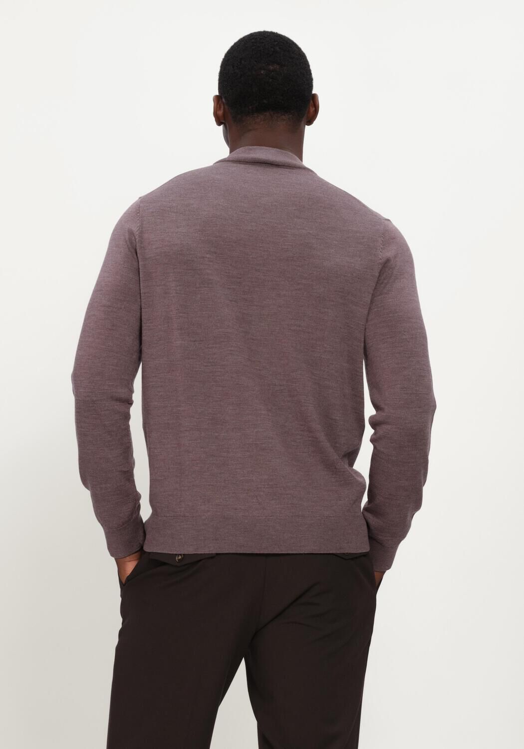 Paarse PROFUOMO Coltrui PULLOVER MOCK NECK EXTRAFINE MERINO - large