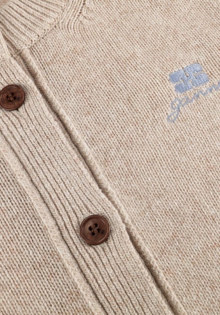 Beige GANNI Vest CORE FUTURE WOOL MIX CARDIGAN - large